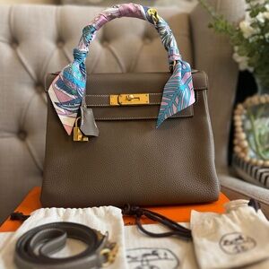 ❌SOLD❌Hermes Kelly 28 Etoupe with GHW